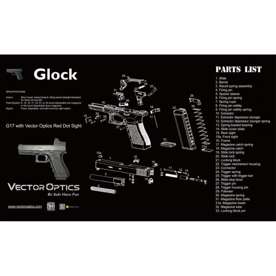 Vector pracovná podložka Glock