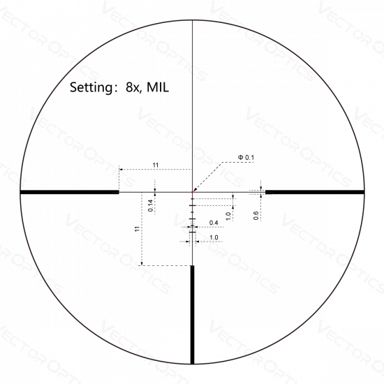 Puškohľad Vector Optics continental x8 1-8x24i ED Fiber