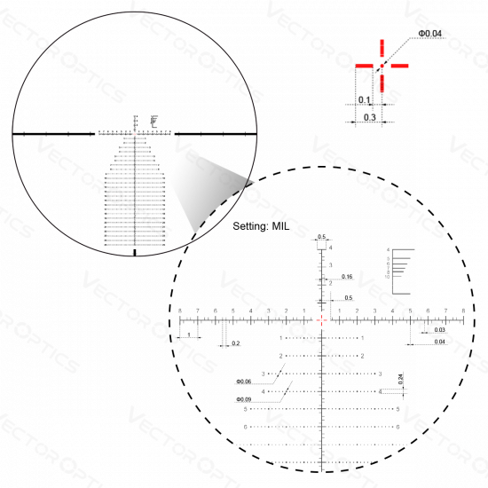 Puškohľad Vector Optics Continental 4-24x56 FFP MBR