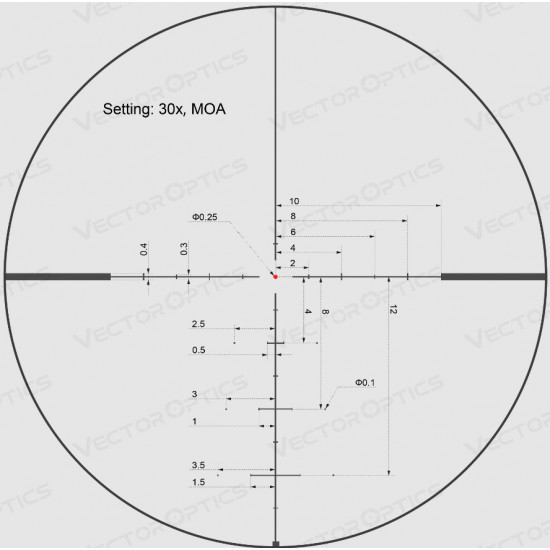 Puškohľad Vector Optics continental x8 4-32×56 ED